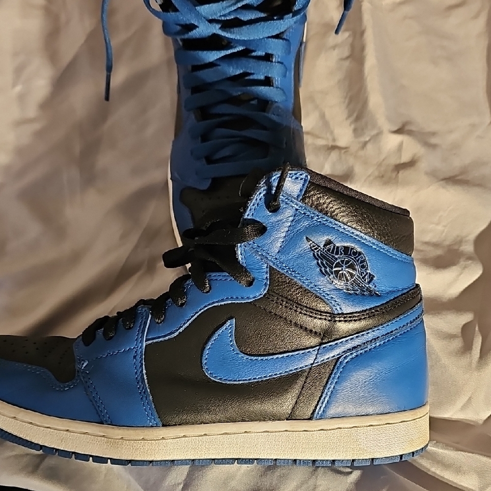 Air Jordan Nike Blue and Black Athletic Shoes